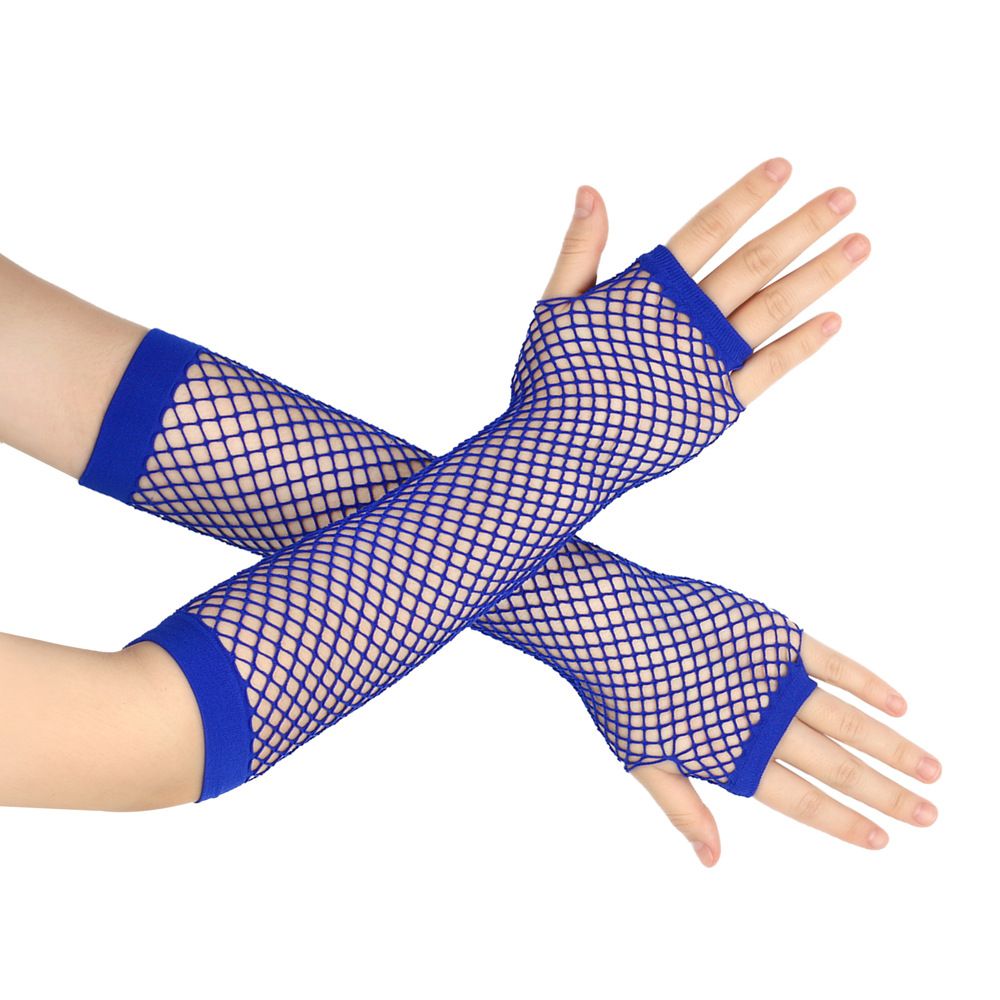 Punk Fishnet Half-Finger Gloves - Stretchy Mesh Party Gloves For Nightclub & Dance ( Breathable & Edgy)_viptrois.com