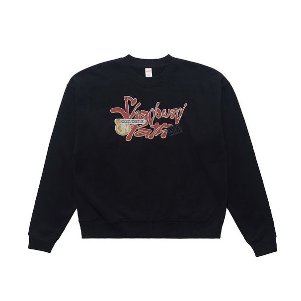 Autumn/Winter Fleece-Lined Sweatshirt American Street Style Brand Round Neck With Composite Letter Print In Gray_viptrois.com