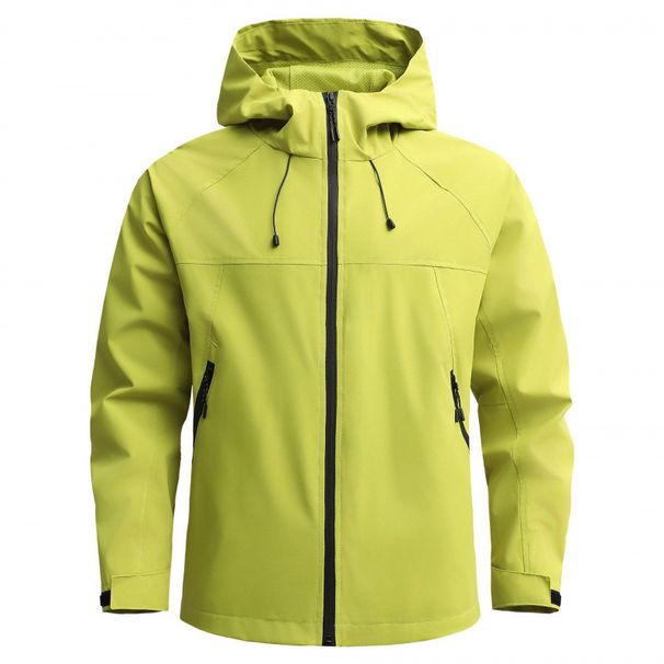 Men's Waterproof Windproof Hooded Jacket - Lightweight Breathable Outdoor Coat For Hiking, Running & Daily Wear_viptrois.com