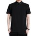 Men's Clothing Men's Polo Shirt Short Sleeved T Shirt Summer Casual Men And Women's Unisex Lapel Top Solid Color_viptrois.com