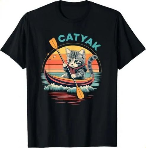 T-shirtcute Cat Kayak Funny Outdoor 2026 Boating Canoeing Kayakin_viptrois.com
