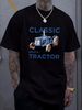 Classic Tractors Fordson Dexta Inspired Retro T-Shirt Summer Stretched Graphic Casual Stylish Breathable Slightly Fashion Top For Everyday Wear_viptrois.com