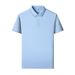 Men's Clothing High End Nylon Spandex Ice Silk Jacquard Short Sleeved T Shirt Summer New Men's Business Casual Solid Color Polo Shirt T Shirt_viptrois.com