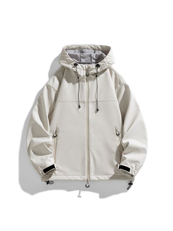 Hooded Minimalist Couple Style 2025 Autumn New Anti Splash Fashionable Casual Jacket Windproof Trend_viptrois.com