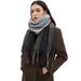 Unisex Bib cross border seasonal floral gradient fringed scarf_viptrois.com