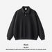 Pure Pure RS Men's Clothing|Old Money Clean Fit Stand Collar 380G Heavyweight Polo Shirt College Style Sweatshirt For Men_viptrois.com
