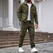 Men's Clothing Men's Workwear Jacket & Pants Set - Multi-Pocket Outdoor Casual Suit For Fashion & Utility (Black, Khaki, Army Green, Navy, Gray)_viptrois.com