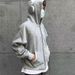 2025 European And American Trends New Autumn And Winter American Solid Color Loose Hooded Sweater Men And Women The Same Sweater Jacket_viptrois.com