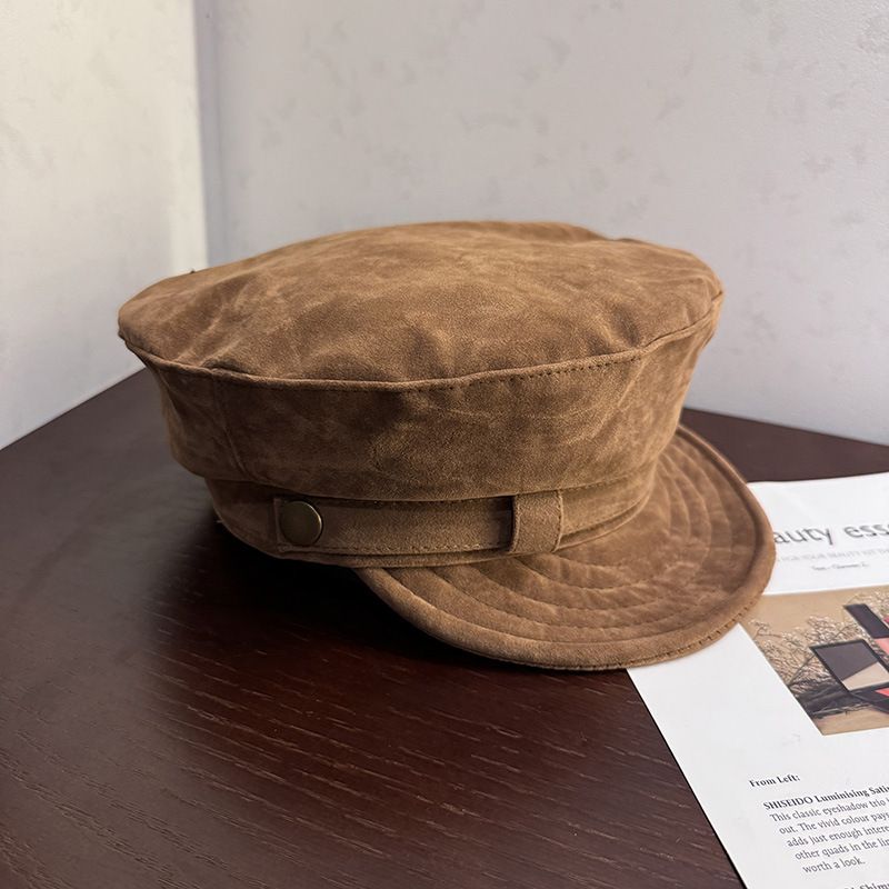 Women's Hats New Autumn Retro British Style Newsboy Cap For Women, High Grade Suede Octagonal Cap, Small Face And Fashionable Painter Cap_viptrois.com
