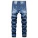 Men's Distressed Jeans Cross Border Supply Personalized Camouflage Patchwork Trendy American Jeans_viptrois.com