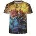 New Skull 3D Digital Printed Casual Trendy Men's Short Sleeved T-shirt_viptrois.com