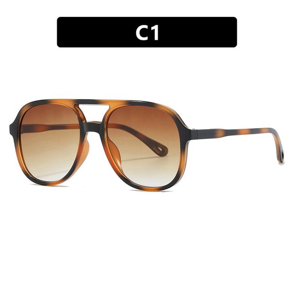Premium Double Beam Sunglasses 2025 New Men's And Women's Casual Driving Blackout Sunglasses Large Frame Toad Sunglasses_viptrois.com
