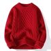 Vintage Cable Knit Sweater – Unisex Oversized Pullover (Soft Chunky Yarn, Relaxed Fit, Classic Braided Pattern, Cozy Layering Piece)_viptrois.com