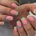Short French bright face wearing nail art multicolor flowers fresh simple European and American fashion nail piece foreign trade ins24 piece_viptrois.com