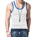 24 European And American Cross-border New American Vest, Slim-fitting Casual Sports Men's Summer Base Color Matching Undershirt Vest_viptrois.com