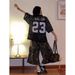 Mesh Letter Print V-neck Short-sleeve T-shirt , Summer Hollow-out Short Jersey, Loose-fitting Top For Both Men_viptrois.com
