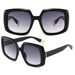 Men's Sunglasses UV Protection Fashion Square Champagne Color Gradient High End_viptrois.com