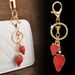 Bag Charm Fashion Small Strawberry Fruit Ladies Car Keychain Cute Alloy Keychain Key Ring Bag Pendant_viptrois.com