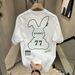 Summer Ice Silk Short Sleeve T-Shirt Men's Trendy Brand Printed Crew Neck Slim Sleeve T-Shirt_viptrois.com