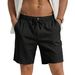 Summer Men's Solid Color Casual Shorts Fashionable Drawstring Beach Loose Versatile European And American Style Cross Border Wholesale_viptrois.com