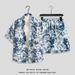 Men's Clothing Ice Silk Suit Men's Quick Drying Summer Short Sleeved Shirt Loose Large Size Floral Beach Shorts Couple Matching Two Piece Suit_viptrois.com