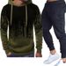 men's clothing new style hooded printed sweatshirt and sweatpants casual loose fit set_viptrois.com