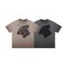 Men's Distressed Ripped Washed T-Shirt, American Style Trendy Short Sleeve Top_viptrois.com