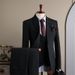 Men's Clothing Slim Fit Business Suit Set - British Style Formal Blazer & Dress Pants For Wedding, Office & Casual Wear (in 3 Colors & 6 Sizes)_viptrois.com