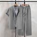 Men's Casual Short Sleeve Cardigan Collar Shirt Set Trendy Long Sleeve Clothing_viptrois.com