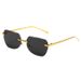 Frameless Square Sunglasses - Metal Gradient Lens With UV400 Protection (2025 Trendy Fashion Eyewear)_viptrois.com