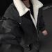 Fur Integrated Lamb Wool Jacket Men's Fleece Thickened Leather Jacket Cotton Jacket American Lapel Jacket_viptrois.com