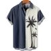 Men's Clothing Summer New Large Size Men's Casual Slim Beach 3D Printed Short Sleeved Shirt, Men's Shirt_viptrois.com