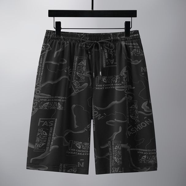 Men's Clothing Plus Size Shorts Ice Silk Quick Drying Breathable Trendy Loose Casual Shorts_viptrois.com