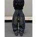 2026 American Retro High Street Silhouette American Scimitar Jeans Men's Washed Vintage Banana Wide-Leg Sickle Pants_viptrois.com
