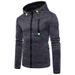 Men's Clothing Spring New Men's Sports Leisure Jacquard Sweater Fleece Cardigan Hooded Jacket_viptrois.com