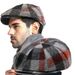 Hot Sale 2024 Spring Autumn and Winter Newsboy Caps Men Women Plaid Pattern Wool Beret Dad Felt Ivy Cap Man Big Size Octagonal_viptrois.com