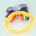 European And American Children's Hair Accessories Gradient Color Bow Headband Ribbed Ribbon Button Knot Baby Headband Headdress_viptrois.com