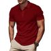 Cross-Border American Style Summer New Solid Turn-Down Collar Color Block Short Sleeve Men's Polo Shirt In Stock_viptrois.com