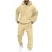Men's Clothing New Plus Velvet Fashion Sweater Suit Leisure Loose Long Sleeve Hooded_viptrois.com