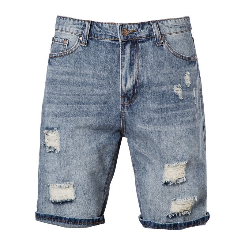 Men's Clothing Summer Sports Pants Washable Terry Casual Shorts Ripped Pants_viptrois.com