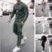 Men's Casual Long Sleeve Outfit Set – Trendy Two-Piece (Breathable Poly-Cotton Blend) For Spring & Fall_viptrois.com