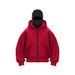 Unisex Zip-Up Hoodie With Double Hood & Face Cover – Trendy Streetwear For Fall, Winter & Spring_viptrois.com