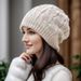 Women's Hats Autumn And Winter Knitted Hats New Style Warm Ear Protection Cold Hats For Women Wool Hats Large Head Circumference_viptrois.com
