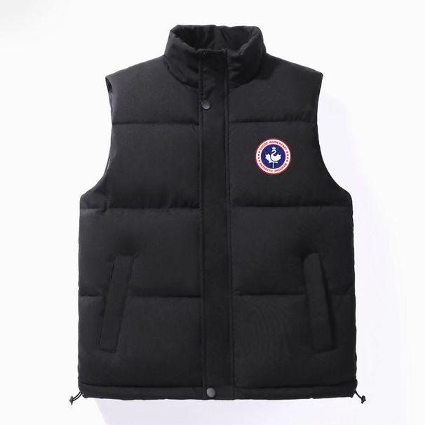 Trendy Quilted Sleeveless Jacket – Lightweight Puffer Vest With Abstract Print For Streetwear & Casual Wear (M-5XL, Black/White)_viptrois.com