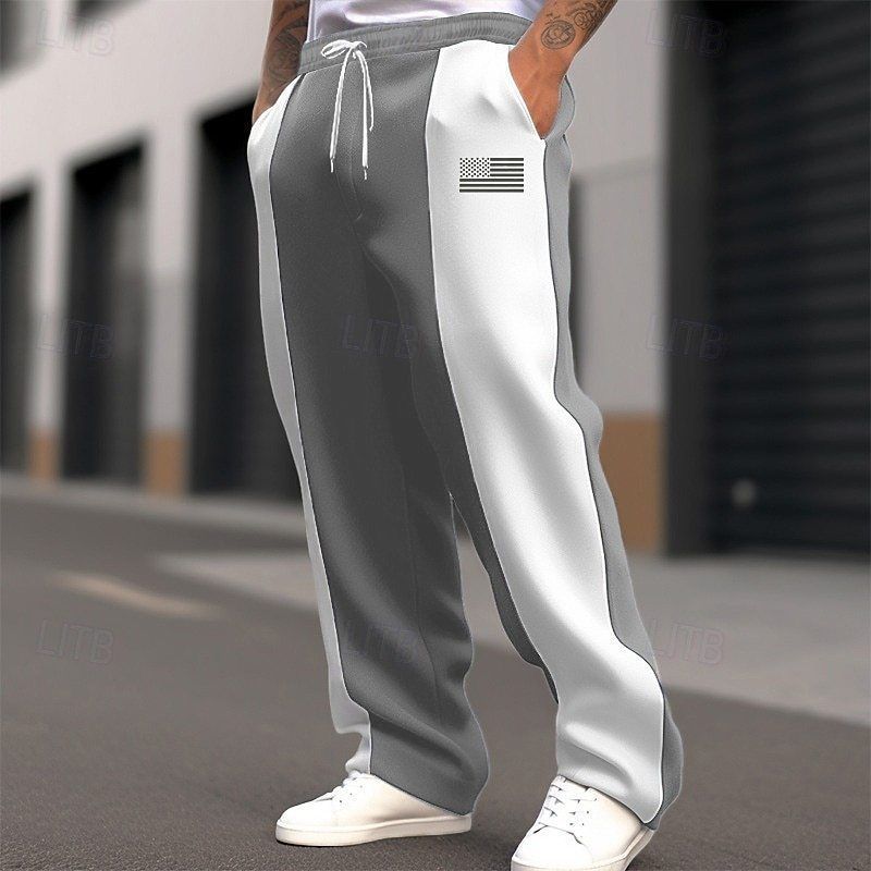 Men's Stylish 3D Digital Print Casual Pants - Breathable Polyester, Loose Fit, Multiple Colors & Sizes (S-6XL), Comfortable For Everyday Wear_viptrois.com