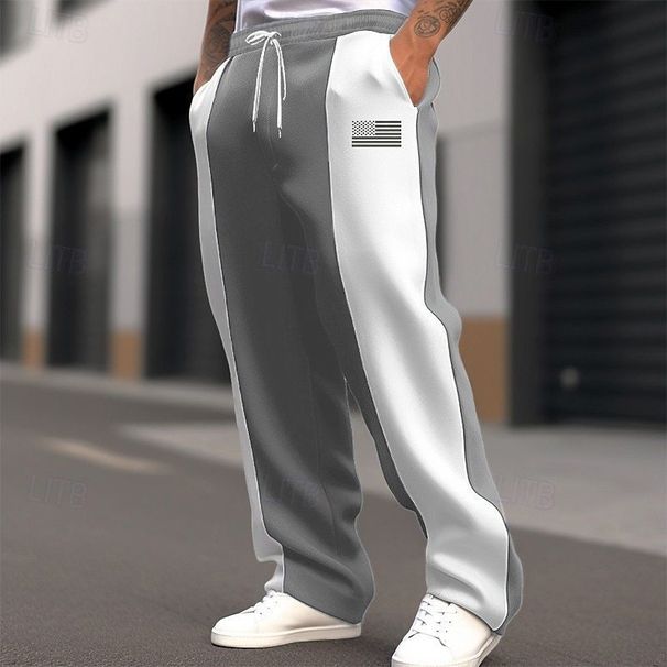 Men's Stylish 3D Digital Print Casual Pants - Breathable Polyester, Loose Fit, Multiple Colors & Sizes (S-6XL), Comfortable For Everyday Wear_viptrois.com