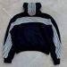 Striped Print Loose Sweatshirt Unisex Street Hip Hop Personality Patch Embroidered Sweatshirt Sweatpants_viptrois.com