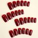 Wearable Nail Tips High End Autumn Solid Color Nail Tips Removable Red Short Wearable False Nails Rectangular Nail Tips_viptrois.com