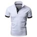 New Summer Stritching Men's Shorts Sleeve Polo S-5XL Men Tee Shirt_viptrois.com