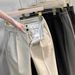 Men's Slim Fit Woolen Trousers High End Business Casual Style Straight Leg Cropped Dress Trousers for Spring Autumn And Winter_viptrois.com